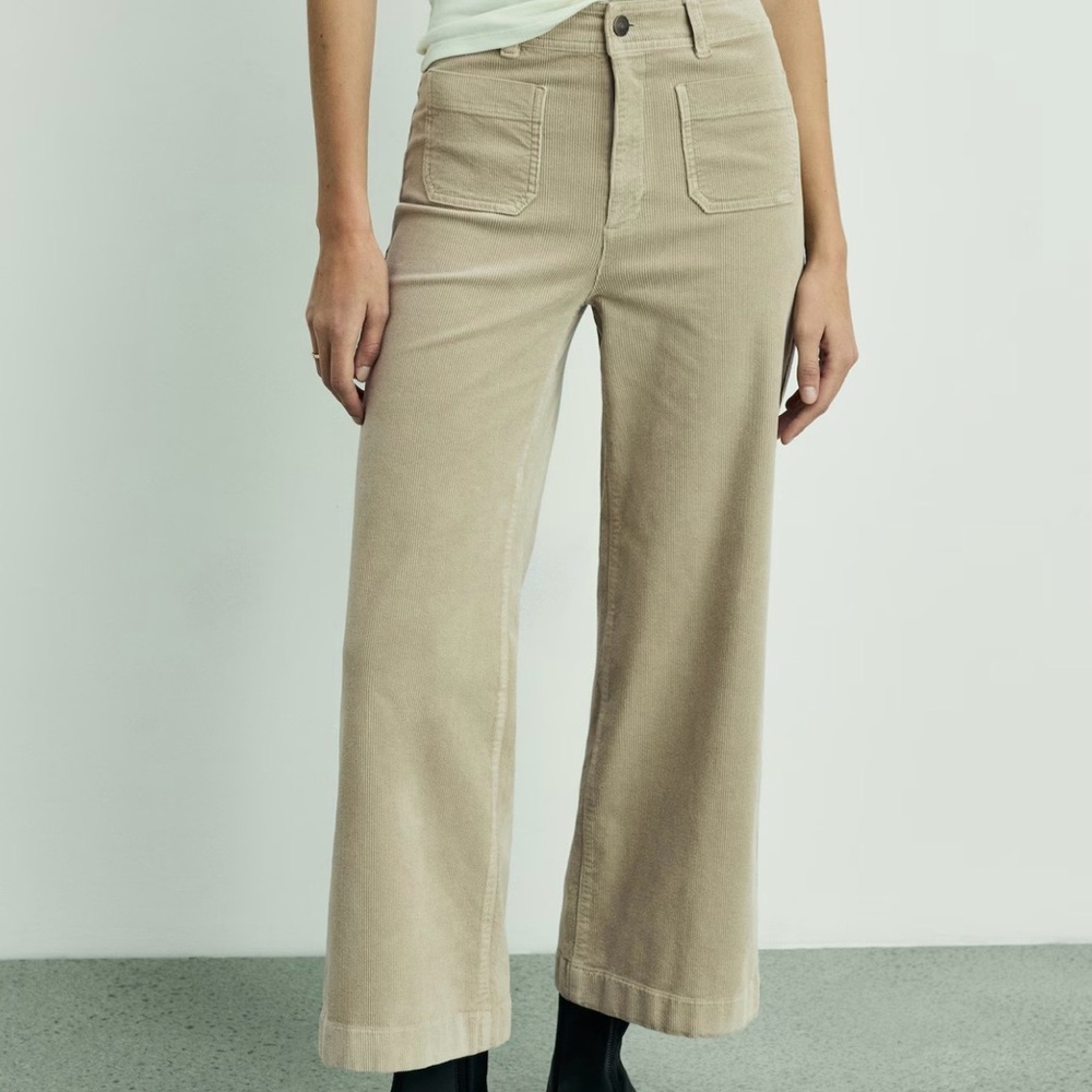 MANGO Catherin Culotte Corduroy Crop Pants
